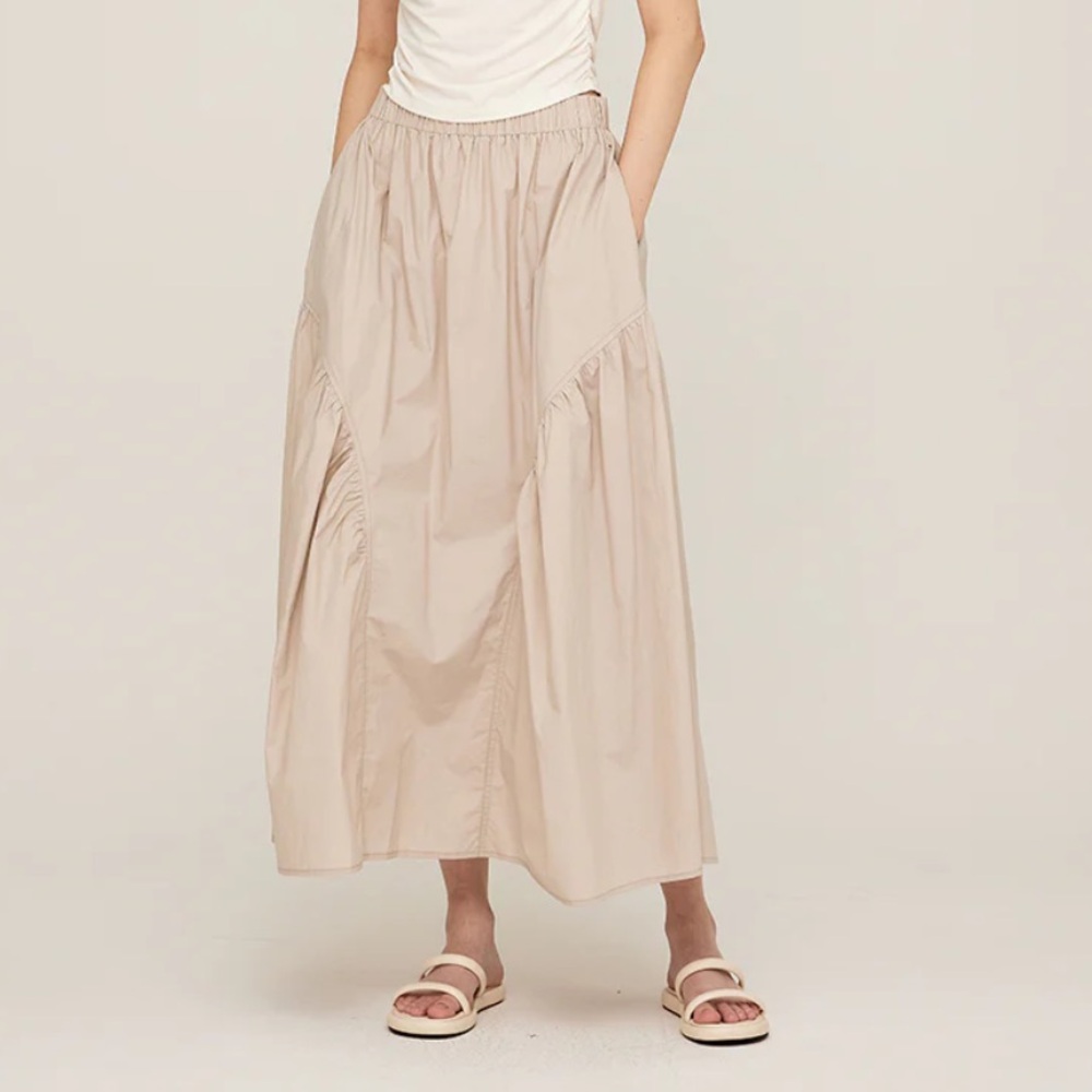 Grade and Gather Cotton Flounce Skirt size s